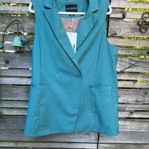 Wildfang The Empower Double Breasted Vest Marine Size XL